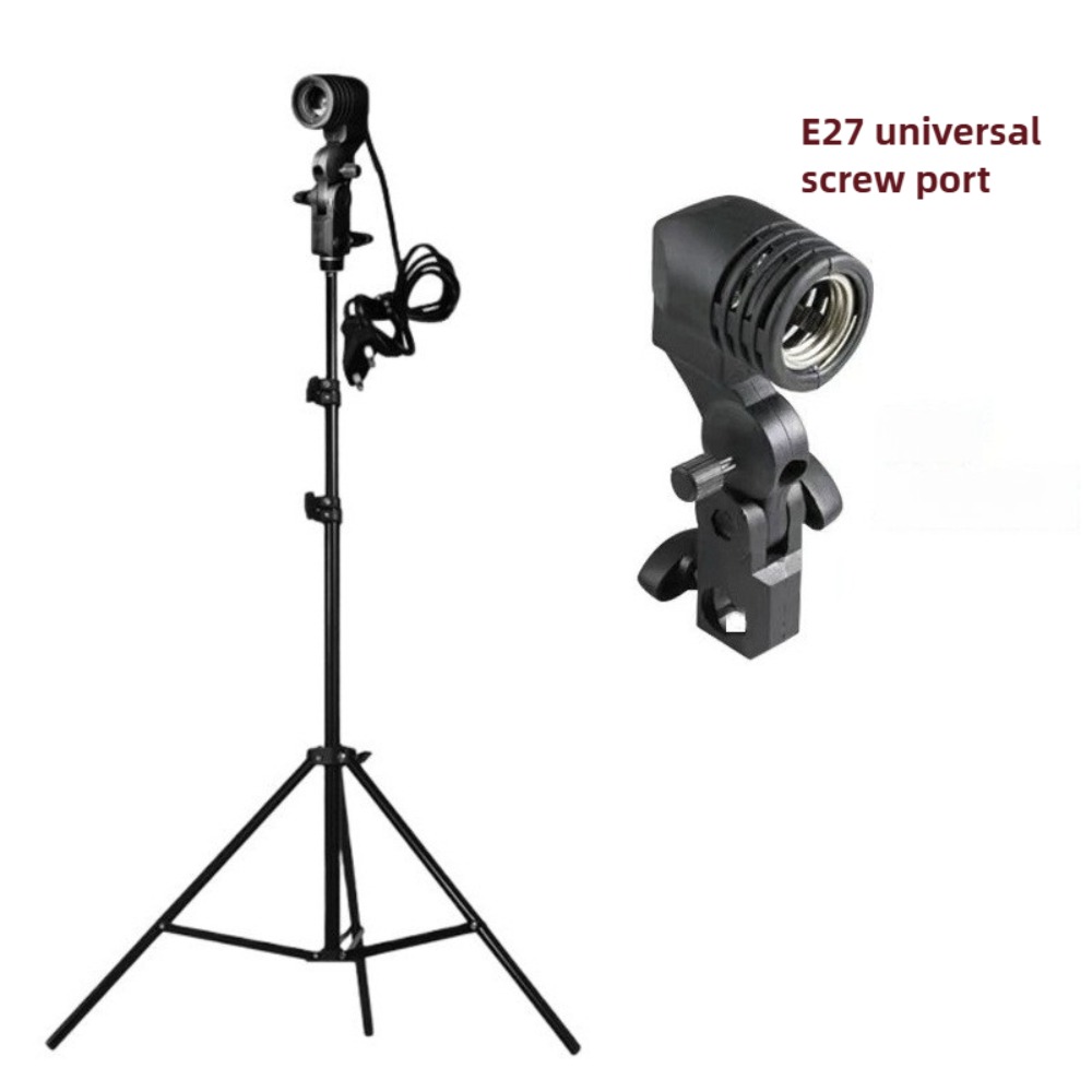 Photography Umbrella - ขาตั้งหลอดไฟ 2 เมตร, ขั้วหลอดไฟ E27 แบบ
