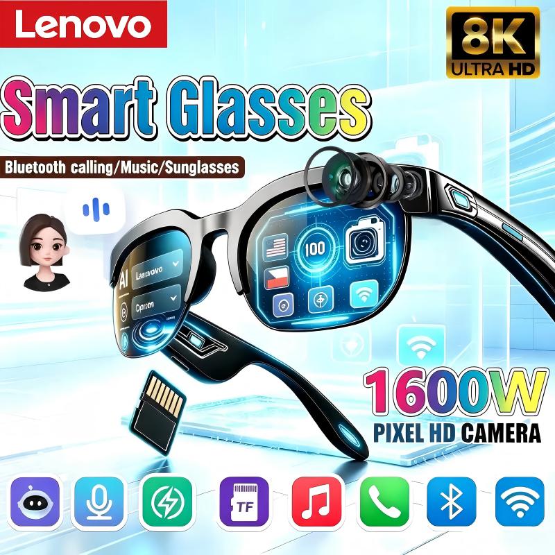 Photography Japanese - แว่นตาอัจฉริยะ Lenovo พร้อมรีโมทคอนโทรลแบบสัมผัส กล้องถ่ายรูป บันทึกเสียง แปลภาษา