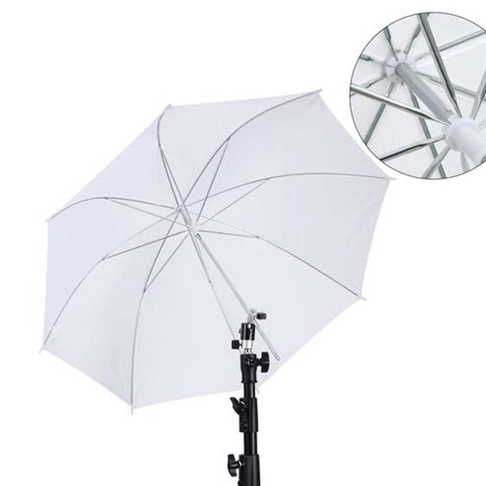 Photography Umbrella - ร่มถ่ายภาพขนาด 50 ซม./20 นิ้ว ด้ามจับโลหะ สีขาว