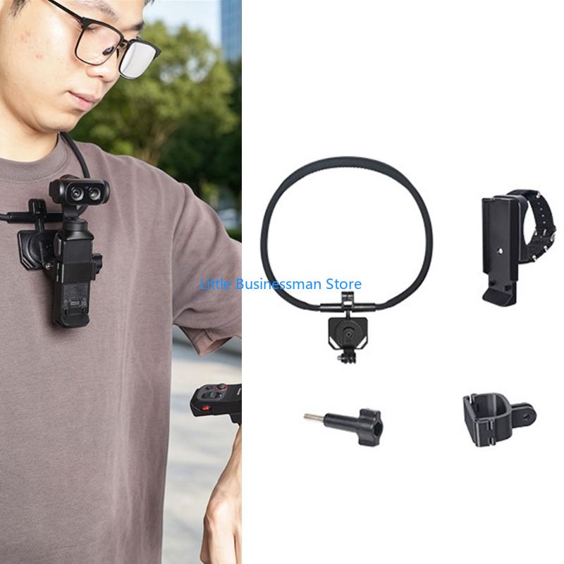 Camera Wrist Strap - อุปกรณ์เสริมสำหรับกล้องแอคชั่นแคมเมราคนแรกที่เข้ากันได้กับ LunaUltra ชุดอุปกรณ์สวมคอและข้อมือพร้อมอะแดปเตอร์ M76A