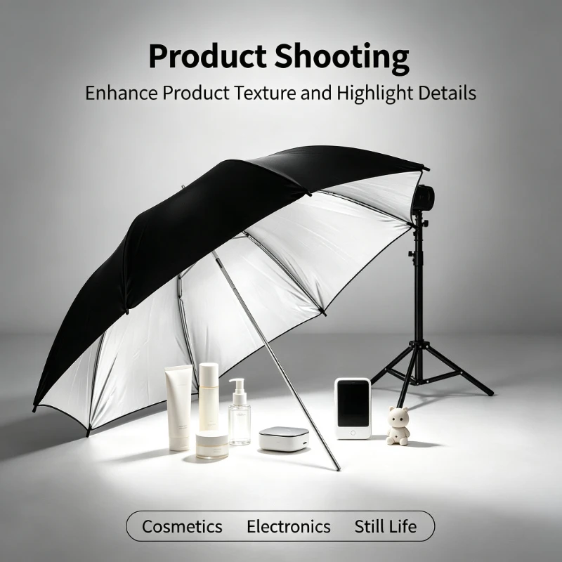 ร่มสะท้อนแสงสีดำทนทานขนาด 33 น - Photography Umbrella บทวิจารณ์และราคา