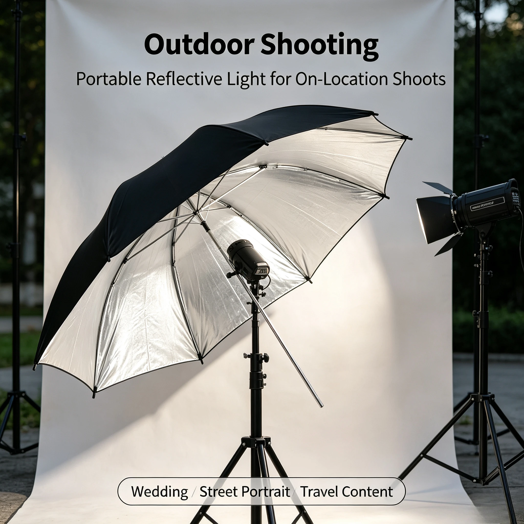 ร่มสะท้อนแสงสีดำทนทานขนาด 33 น - Photography Umbrella บทวิจารณ์และราคา