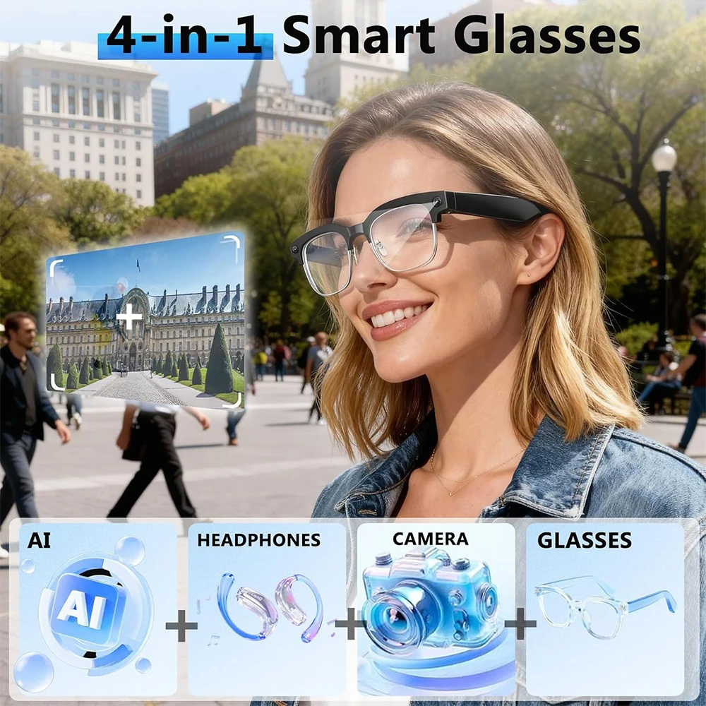 แว่นตาอัจฉริยะ 4K AI กล้อง 8MP - Photography Japanese บทวิจารณ์และราคา