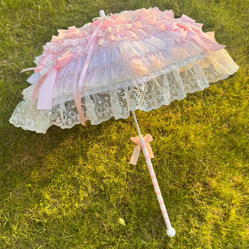 ร่มผีเสื้อสีชมพูขาว ลูกไม้ทำมื - Photography Umbrella บทวิจารณ์และราคา