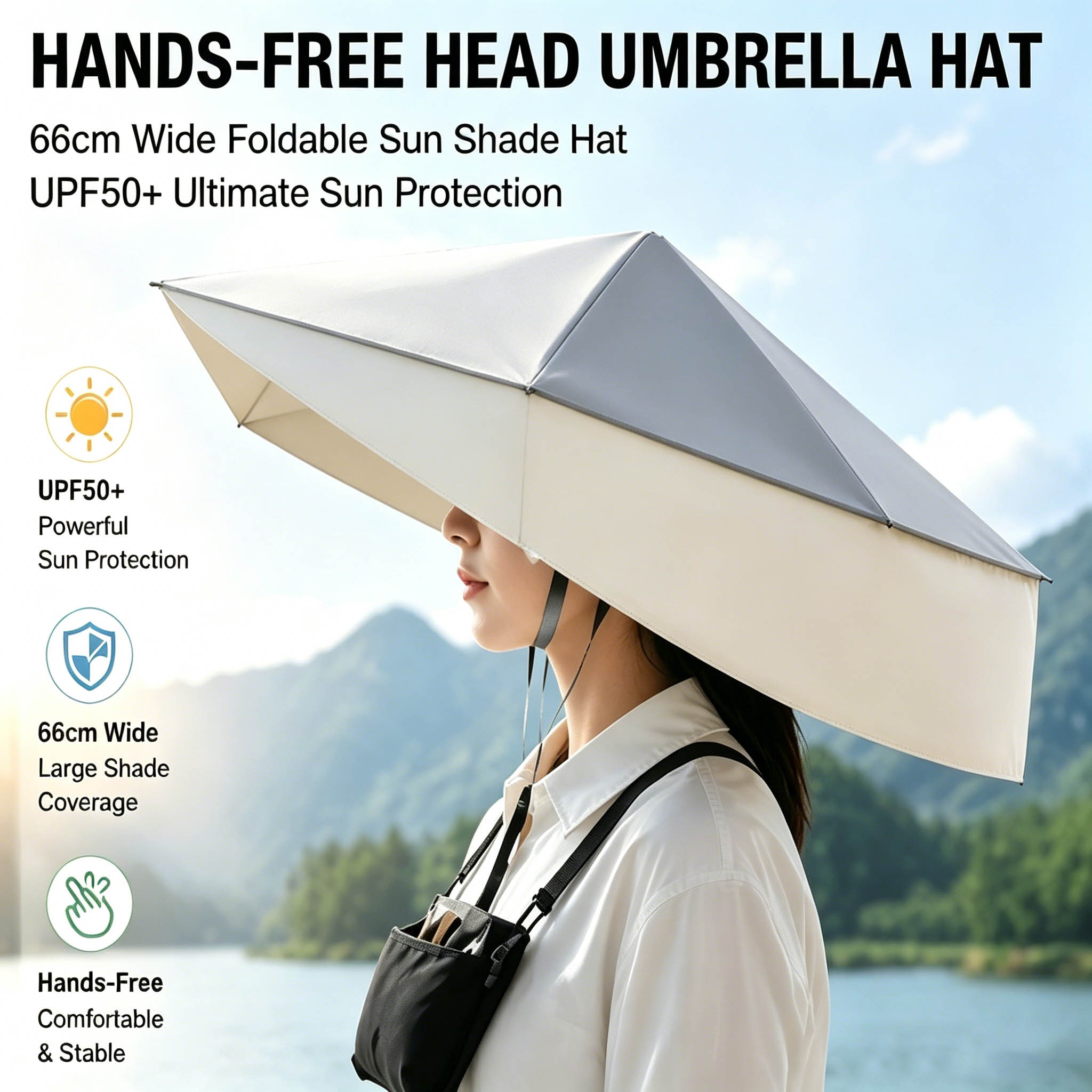 หมวกกันแดดแบบพับได้ UPF50+ ขนา - Photography Umbrella บทวิจารณ์และราคา