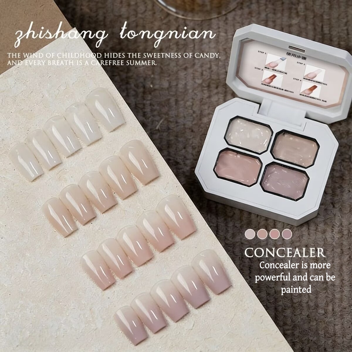 เจลเพ้นท์เล็บ 4 สีไล่เฉดสีชมพู - Photography Design บทวิจารณ์และราคา